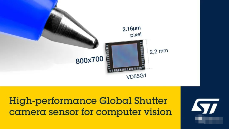 STMicroelectronics launches a small-sized, low-power, high-resolution global shutter image sensor