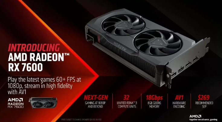 News reports that AMD RX 7600 XT graphics card will be released in January